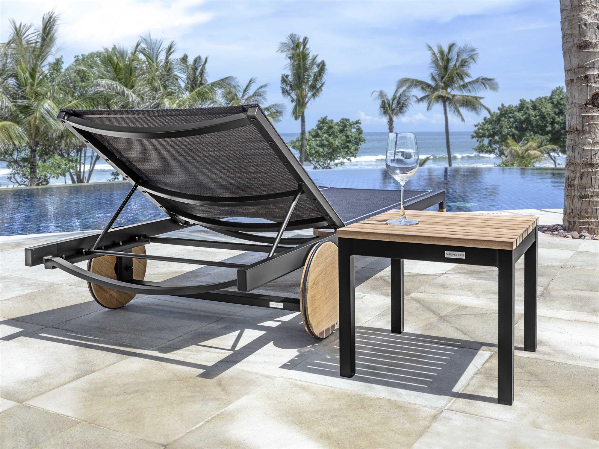 Mamagreen Ekka Teak Sling Patio Lounge Set