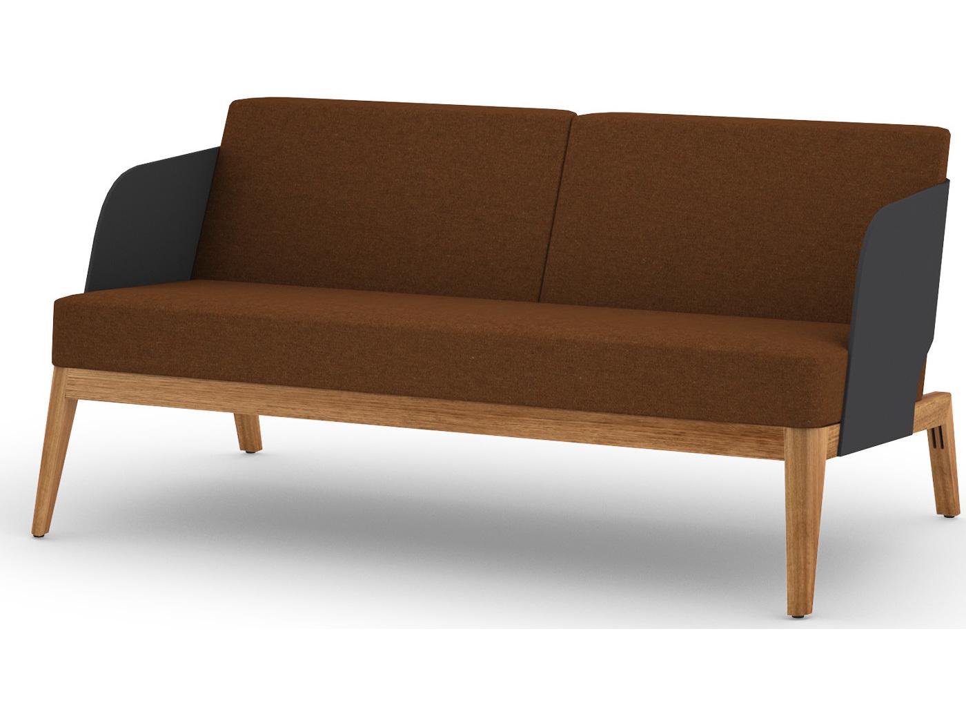 MamaGreen Kaat Teak Cushion Patio Loveseat