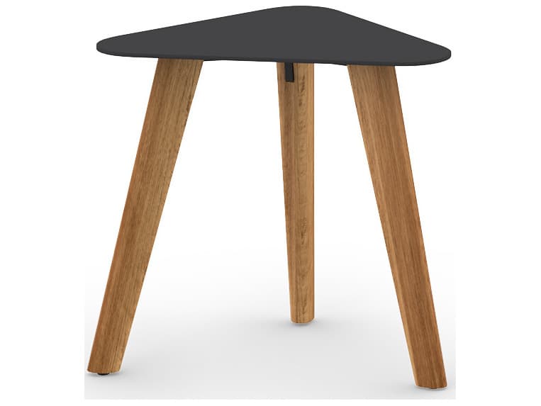 MamaGreen Kaat Teak Triangular Outdoor Patio End Table