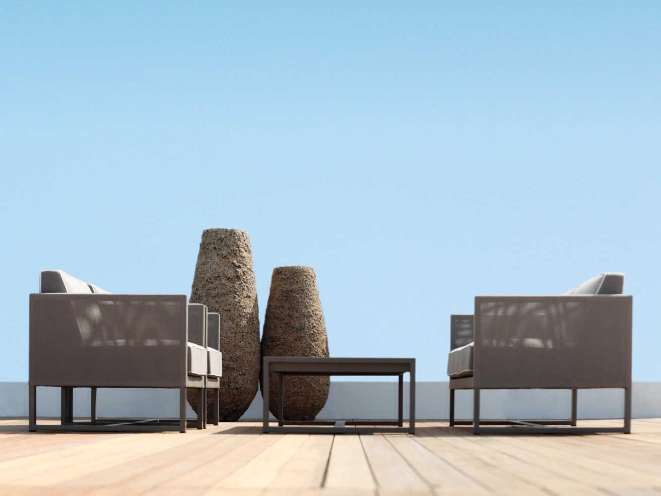 MamaGreen Mono Aluminum Cushion Outdoor Loveseat