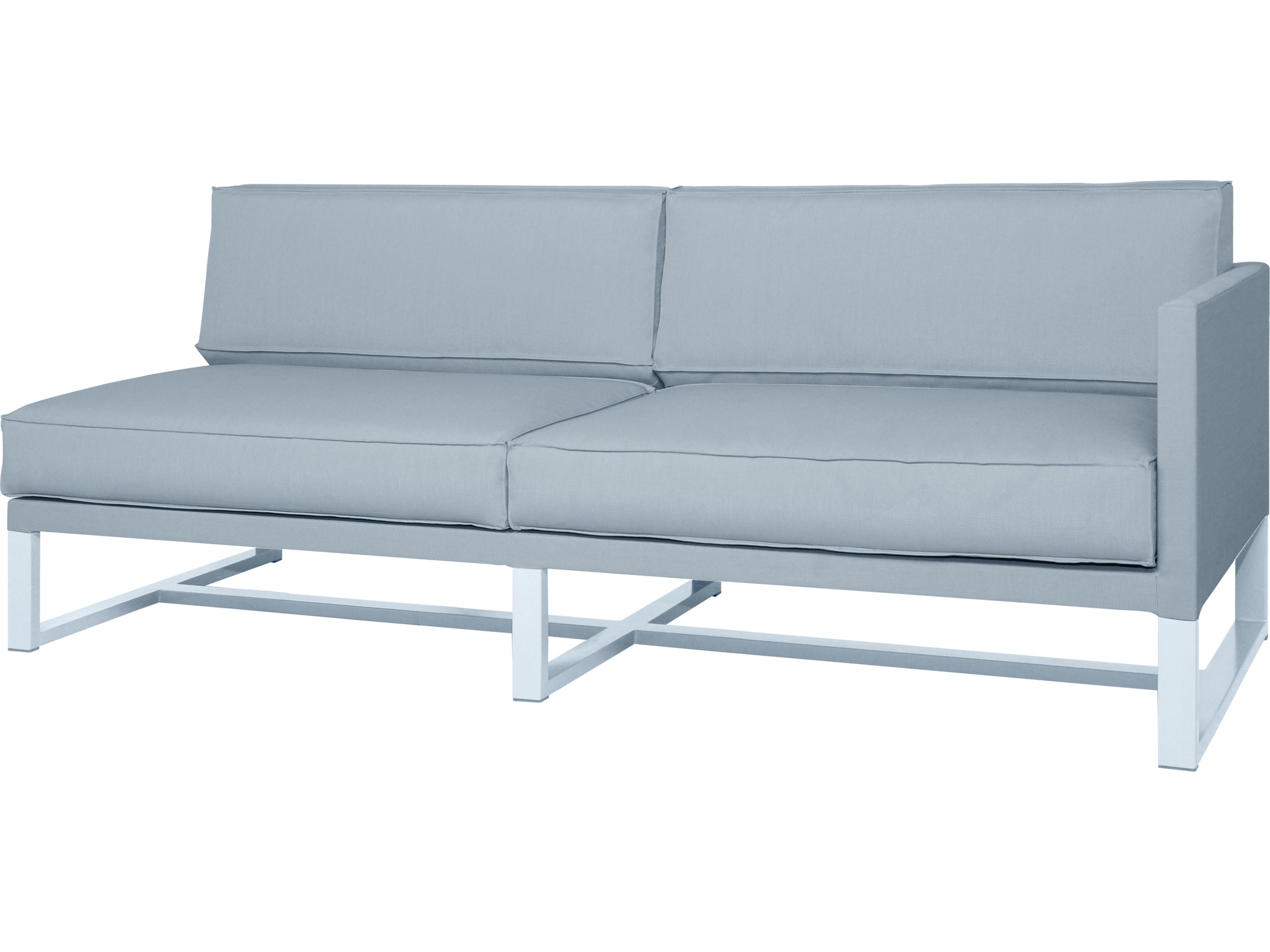 MamaGreen Mono Aluminum Cushion Modular Left Arm Outdoor Patio Loveseat