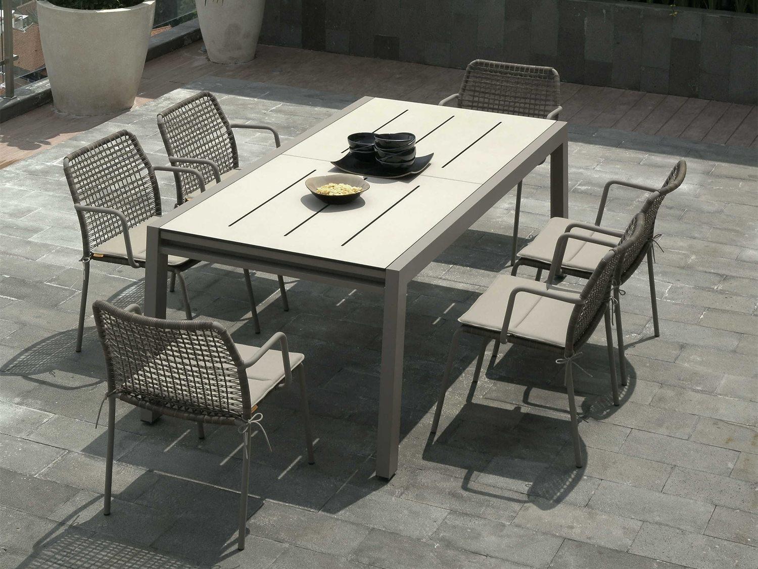 MamaGreen Baia Aluminum Rectangular Outdoor Patio Dining Table