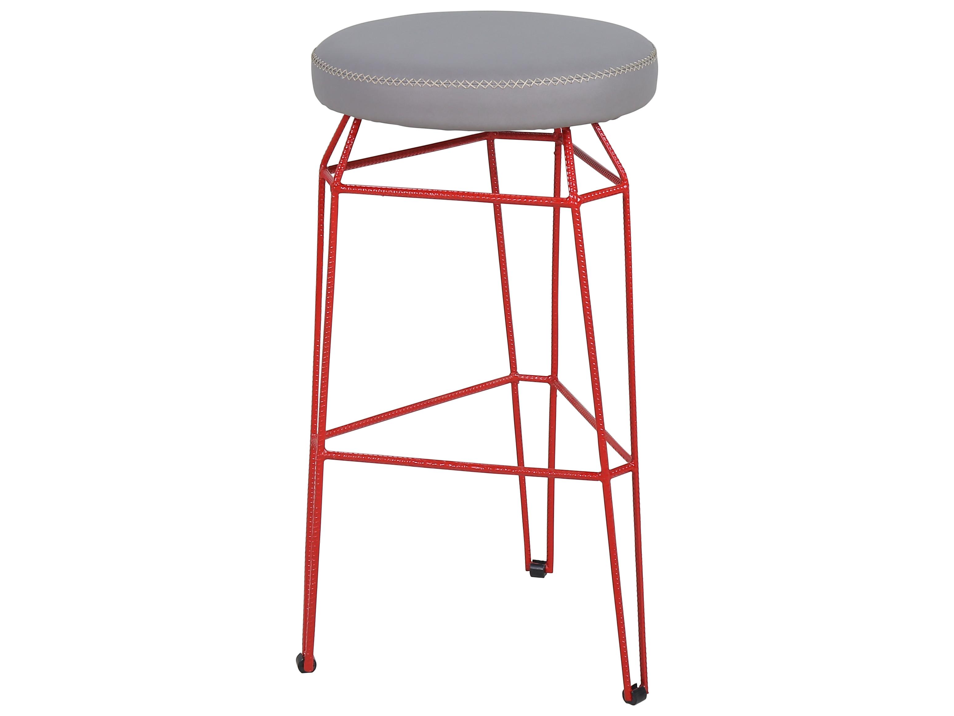 MamaGreen Match Aluminum Cushion Round Outdoor Bar Stool