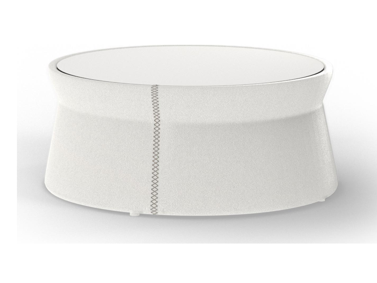 MamaGreen Stizzy Faux Leather Round Outdoor Patio Coffee Table