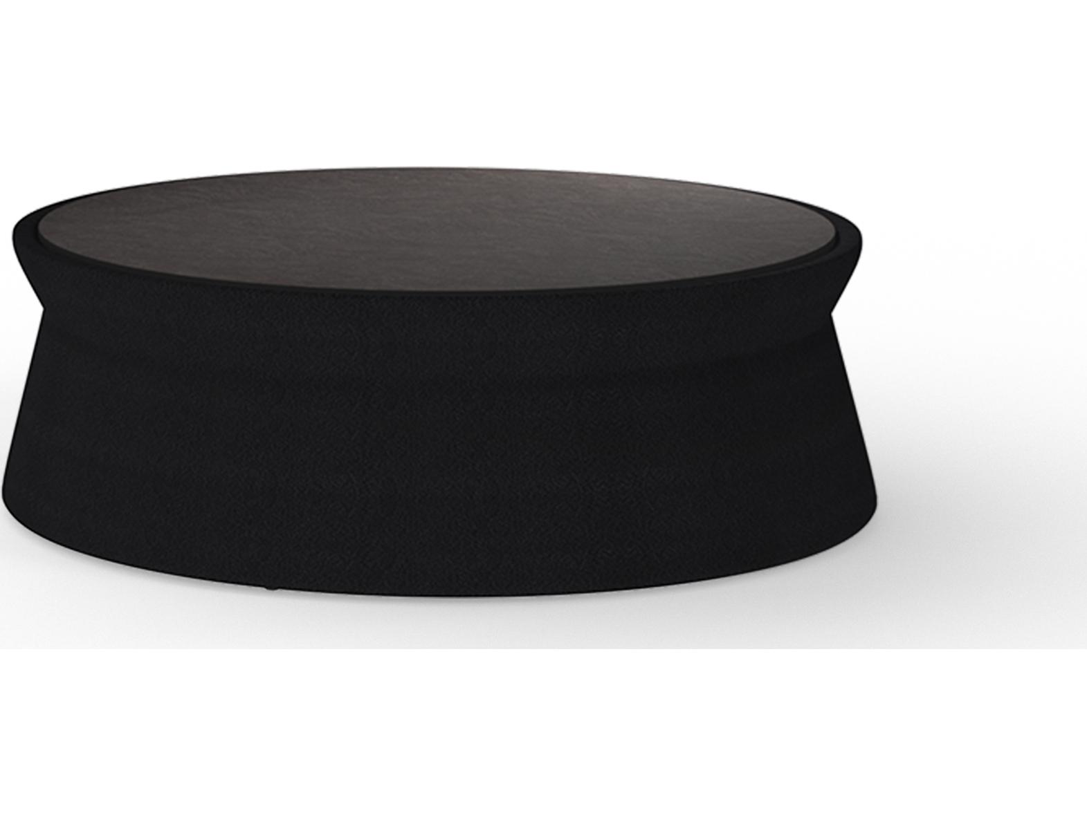 MamaGreen Stizzy Faux Leather Round Outdoor Chat Table