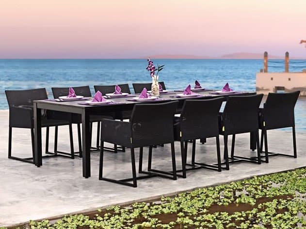 MamaGreen Mono Aluminum Cushion Outdoor Dining Set