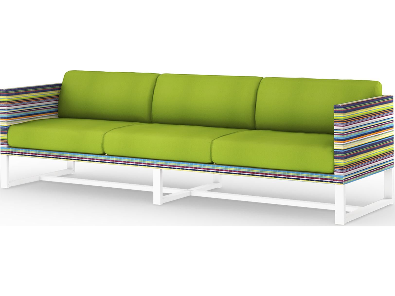 MamaGreen Stripe Aluminum Cushion Outdoor Patio Sofa
