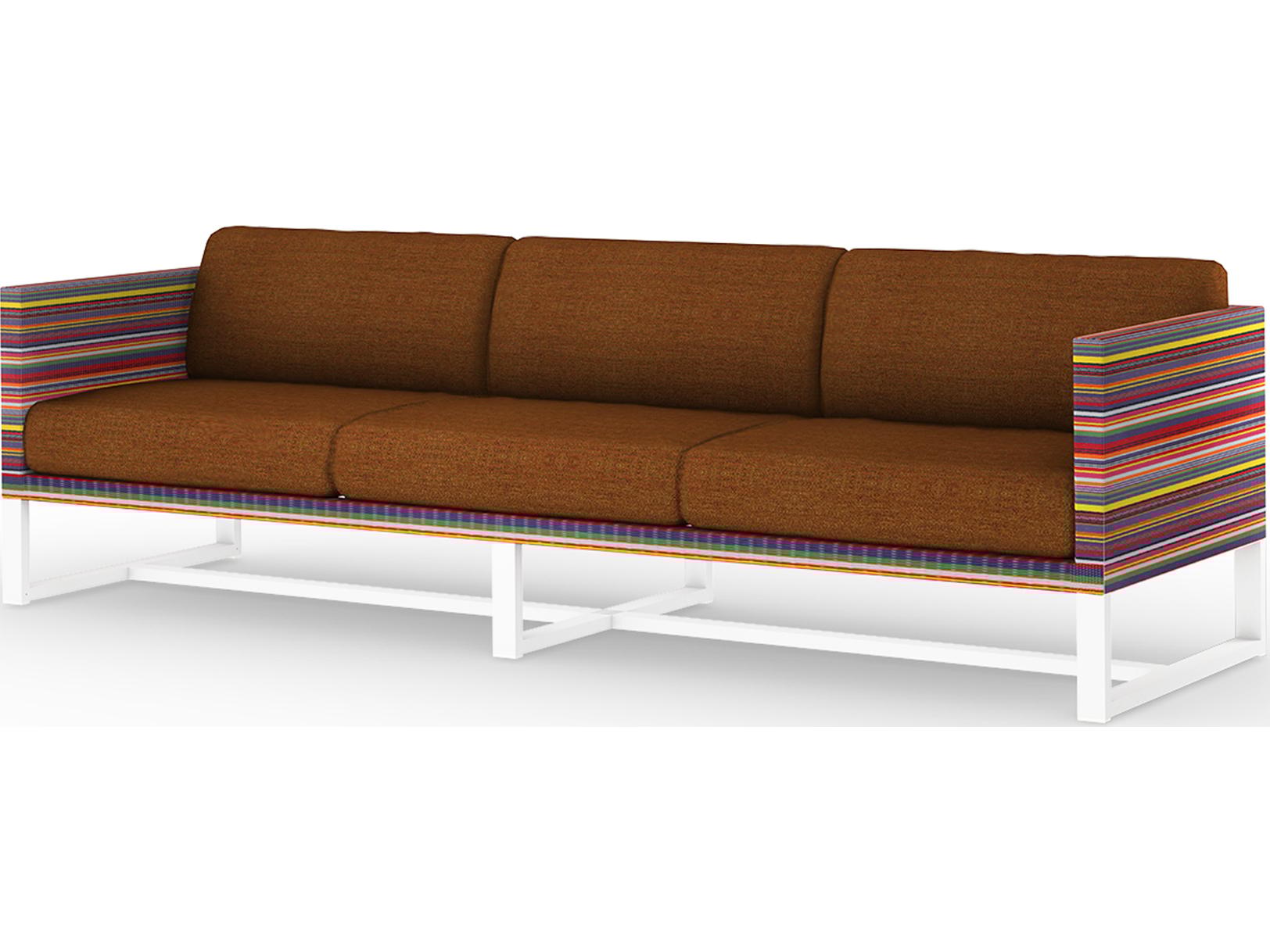 MamaGreen Stripe Aluminum Cushion Outdoor Patio Sofa
