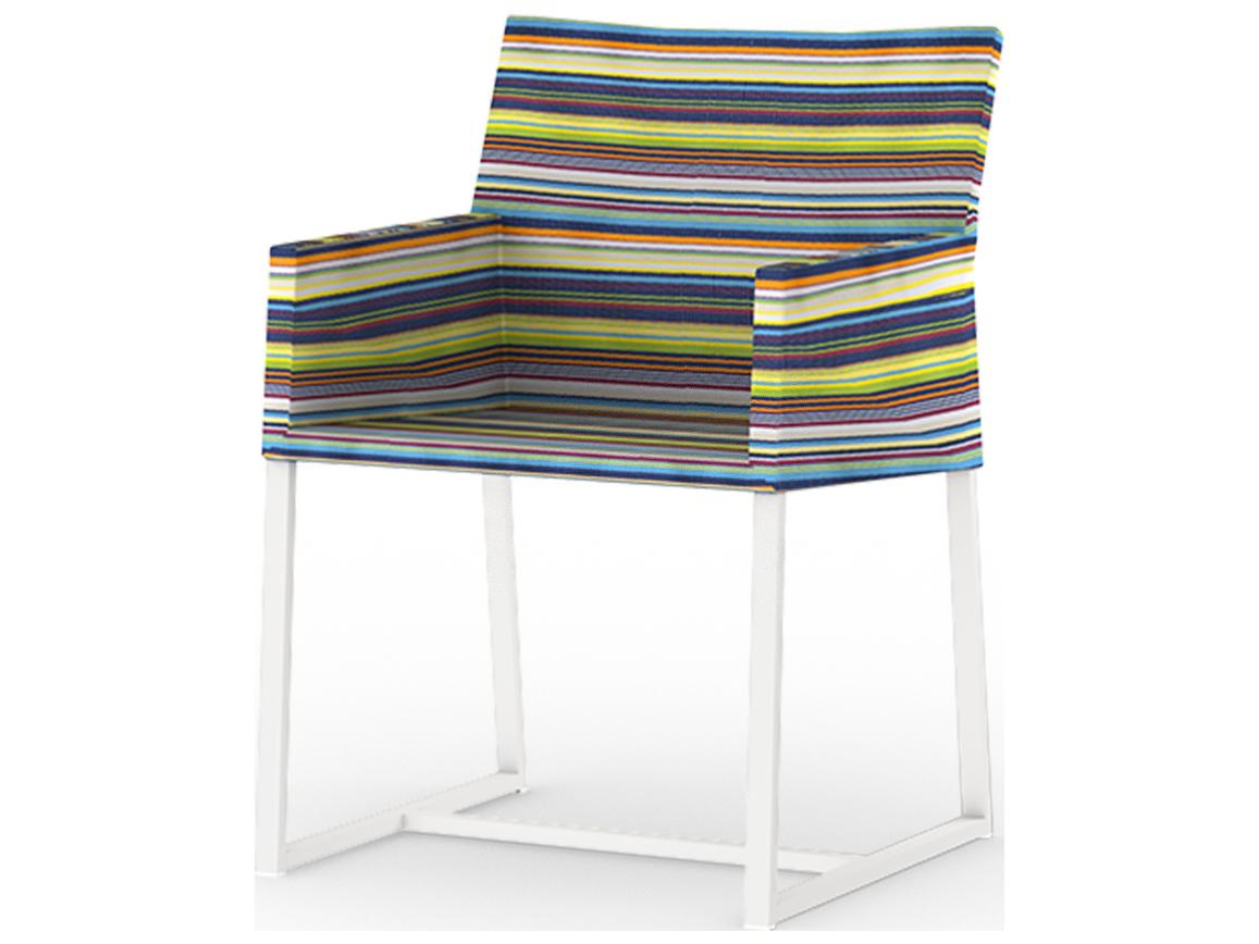MamaGreen Stripe Aluminum Sling Patio Dining Arm Chair