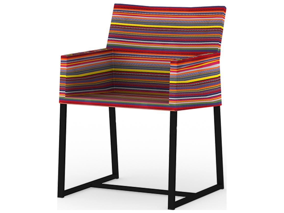 MamaGreen Stripe Aluminum Sling Patio Dining Arm Chair