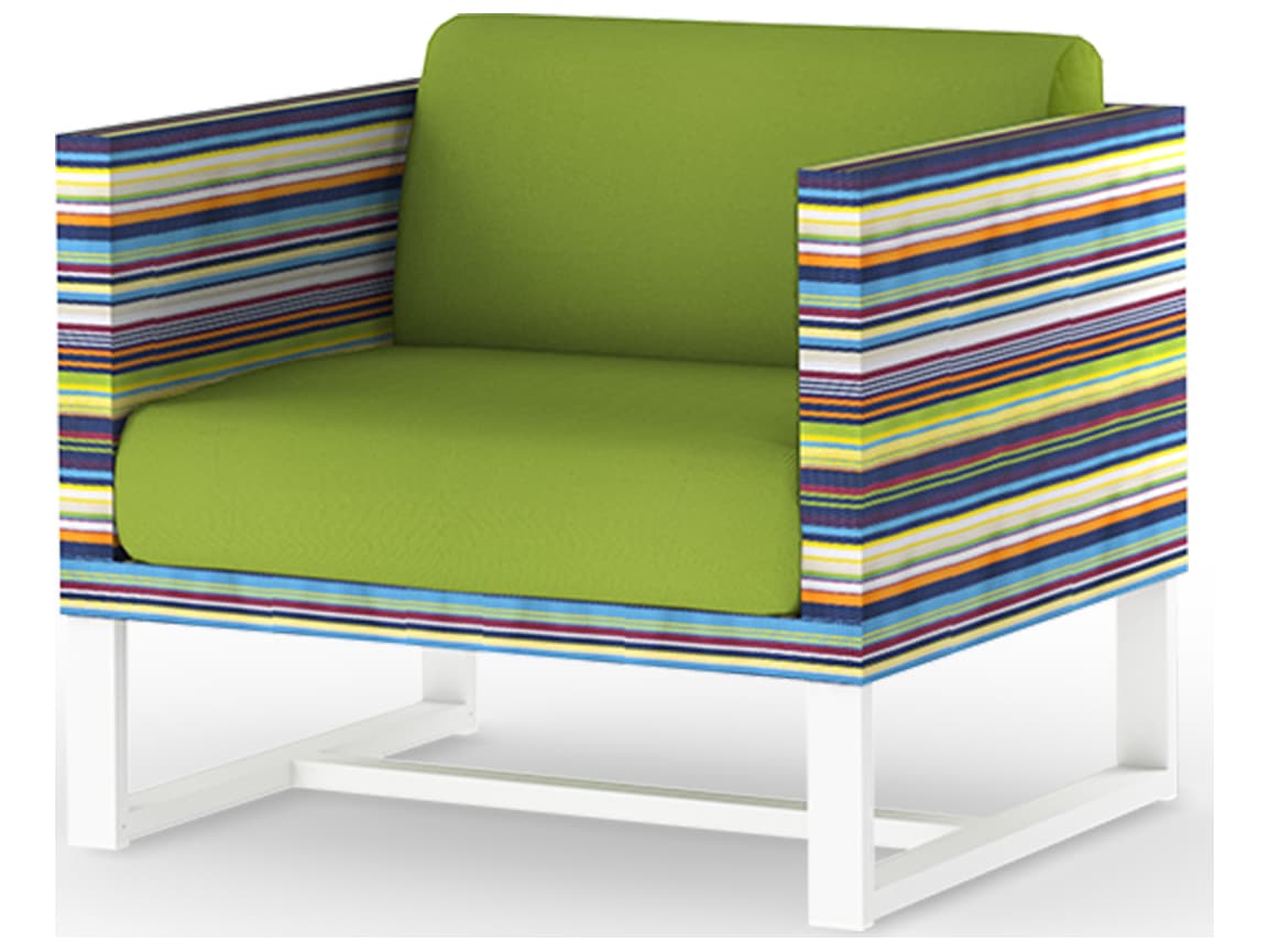 MamaGreen Stripe Aluminum Cushion Patio Lounge Chair