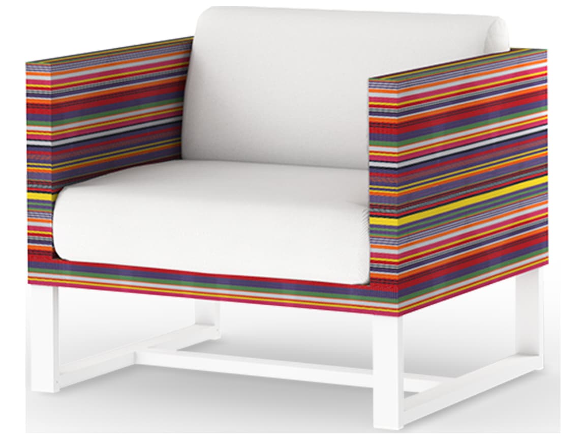MamaGreen Stripe Aluminum Cushion Patio Lounge Chair