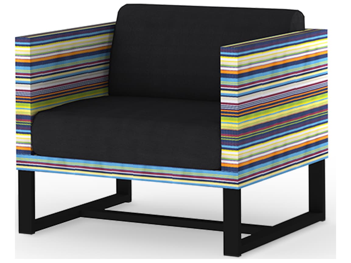 MamaGreen Stripe Aluminum Cushion Patio Lounge Chair