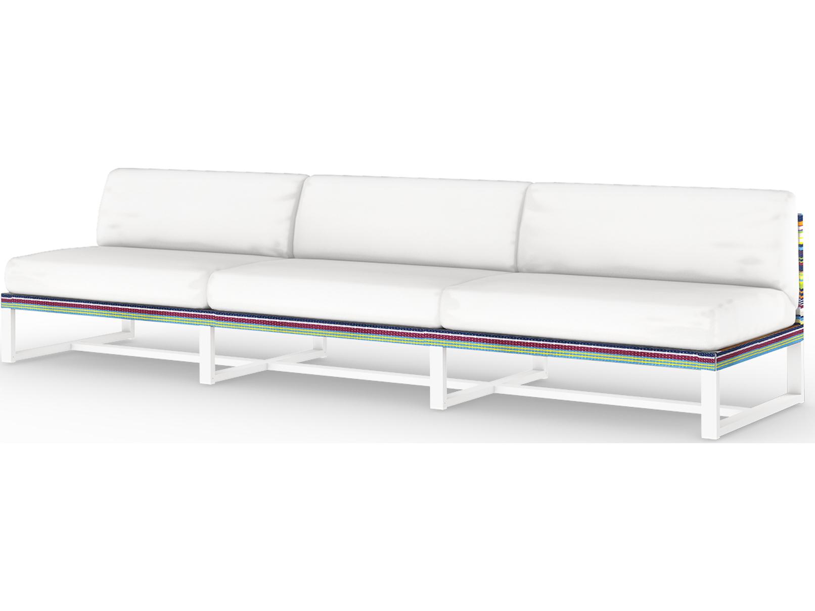 MamaGreen Stripe Aluminum Cushion Patio Sofa