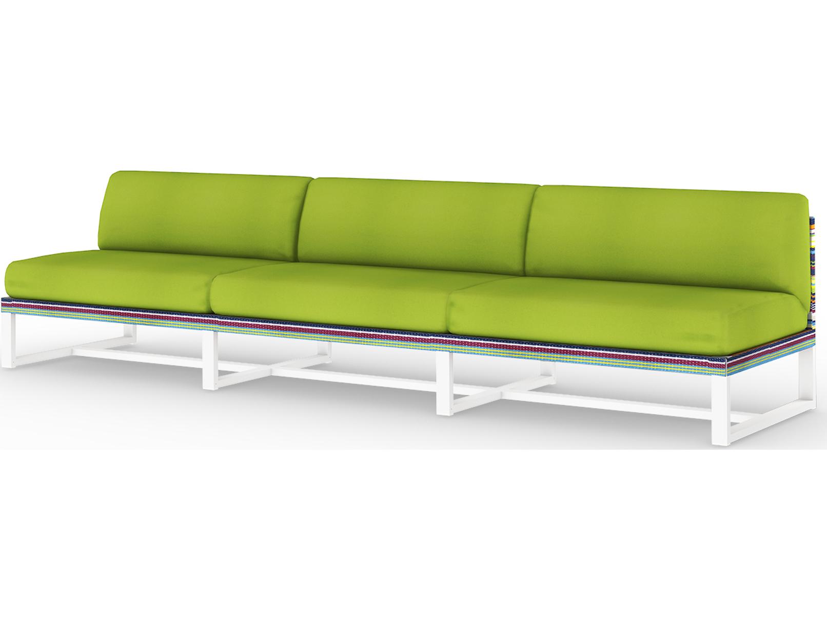 MamaGreen Stripe Aluminum Cushion Patio Sofa