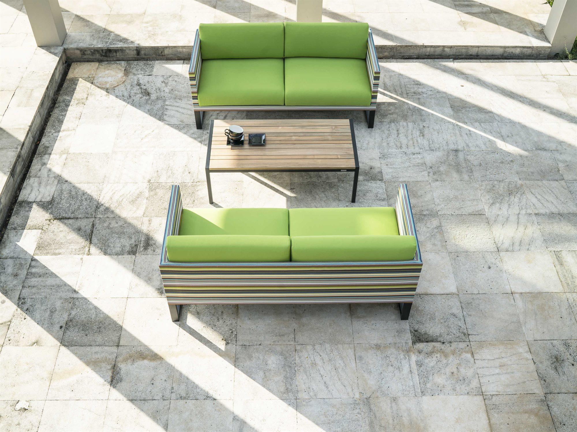 Mamagreen Stripe Aluminum Cushion Patio Lounge Set