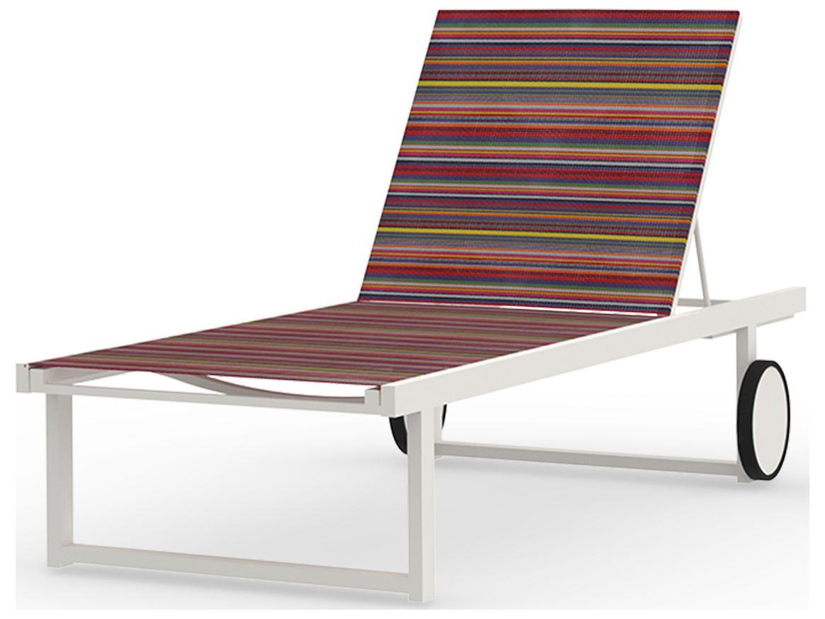 MamaGreen Stripe Aluminum Sling Outdoor Patio Chaise Lounge