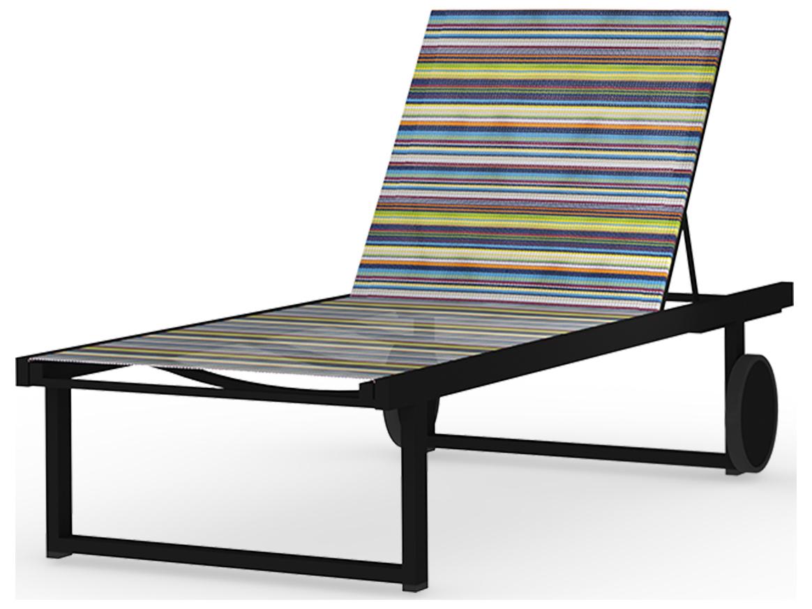 MamaGreen Stripe Aluminum Sling Outdoor Patio Chaise Lounge