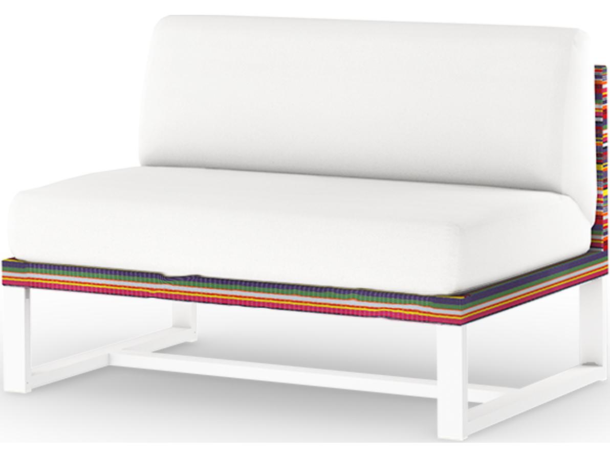 MamaGreen Stripe Aluminum Cushion Modular Patio Lounge Chair