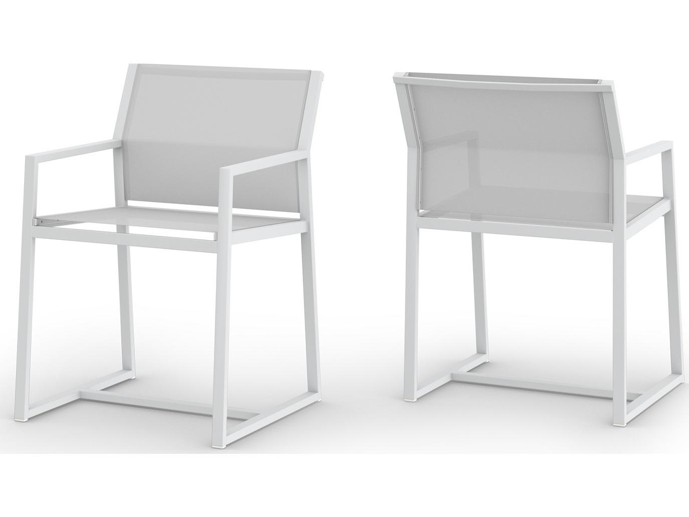 MamaGreen Allux Aluminum Sling Outdoor Dining Arm Chair