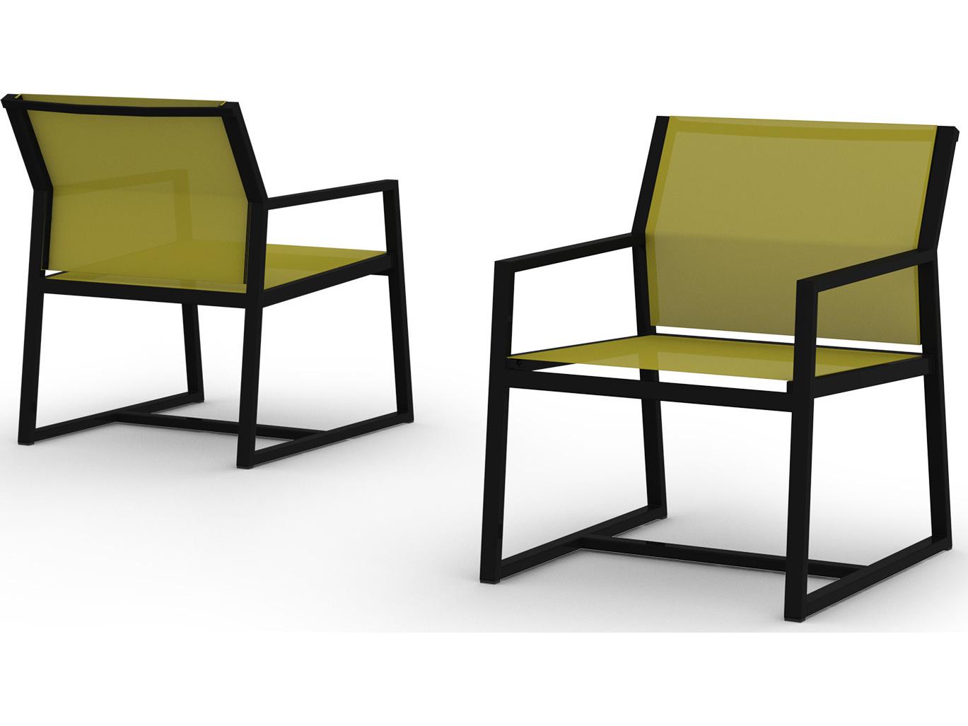 MamaGreen Allux Sling Aluminum Outdoor Patio Dining Arm Chair