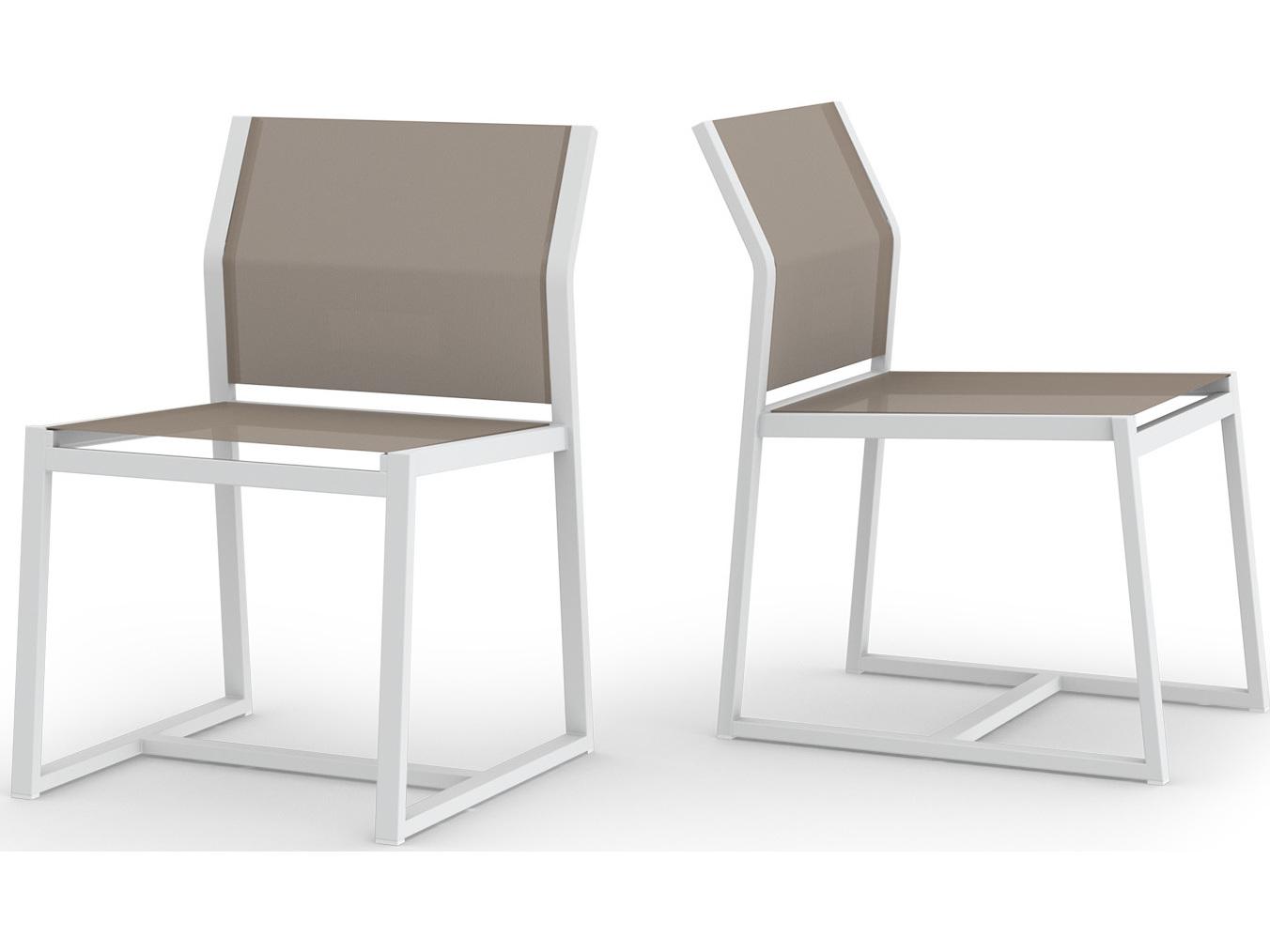 MamaGreen Allux Sling Aluminum Carver Outdoor Dining Side Chair