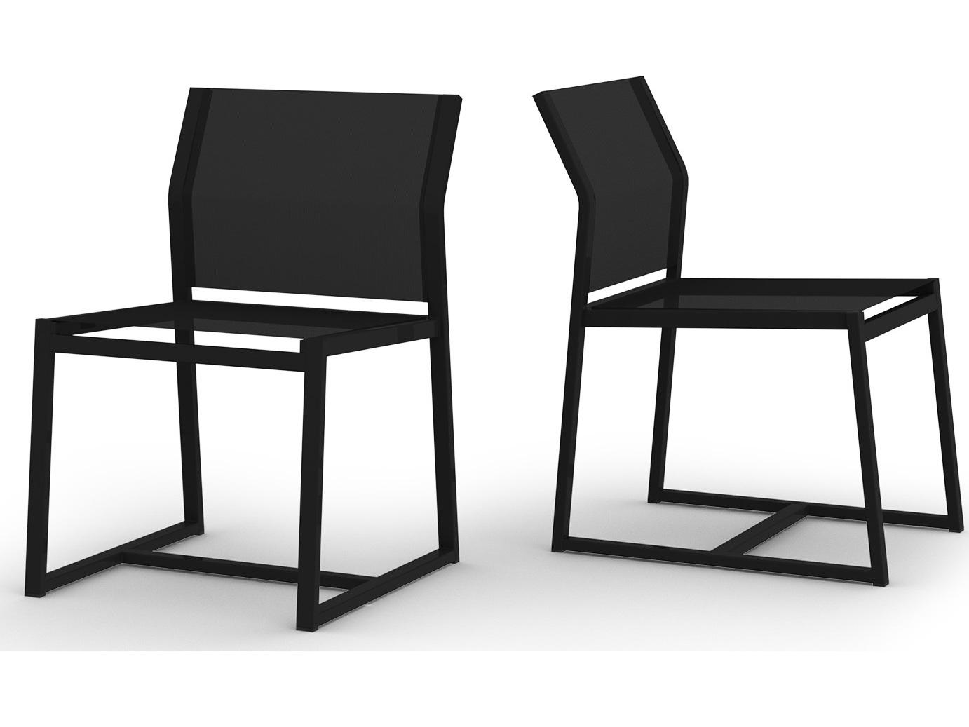 MamaGreen Allux Sling Aluminum Carver Outdoor Dining Side Chair