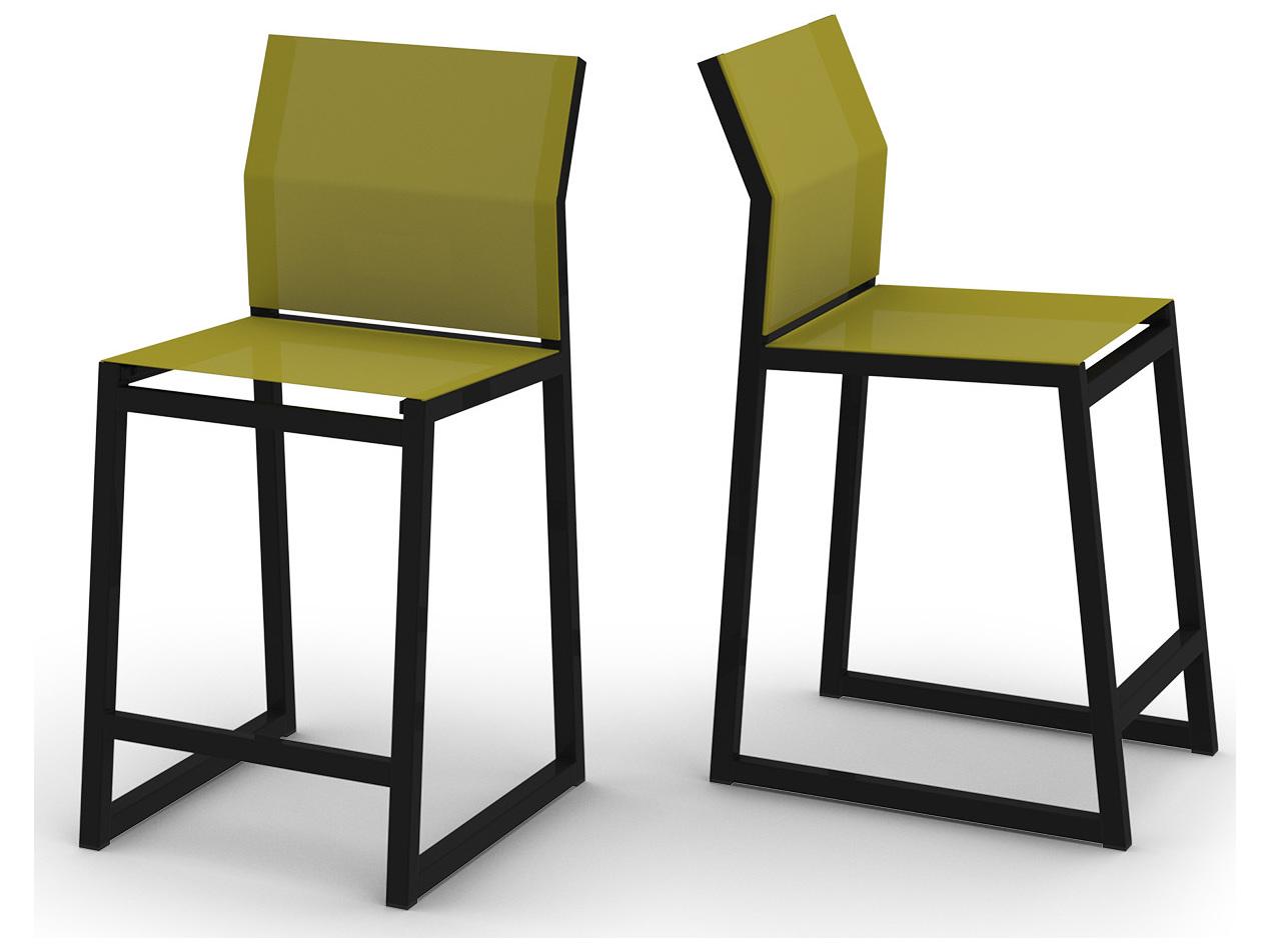 MamaGreen Allux Aluminum Sling Patio Counter Stool