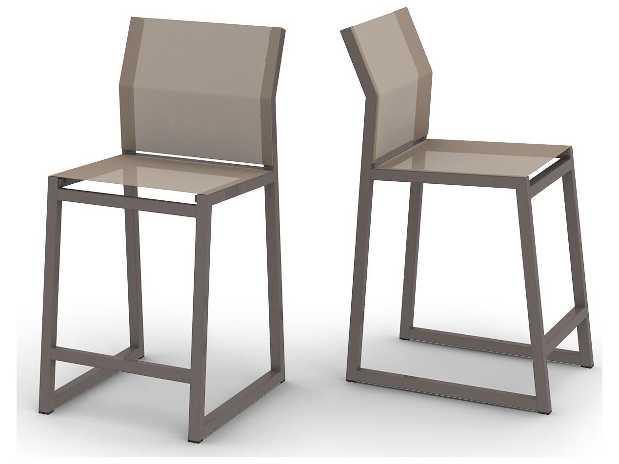 MamaGreen Allux Aluminum Sling Patio Counter Stool