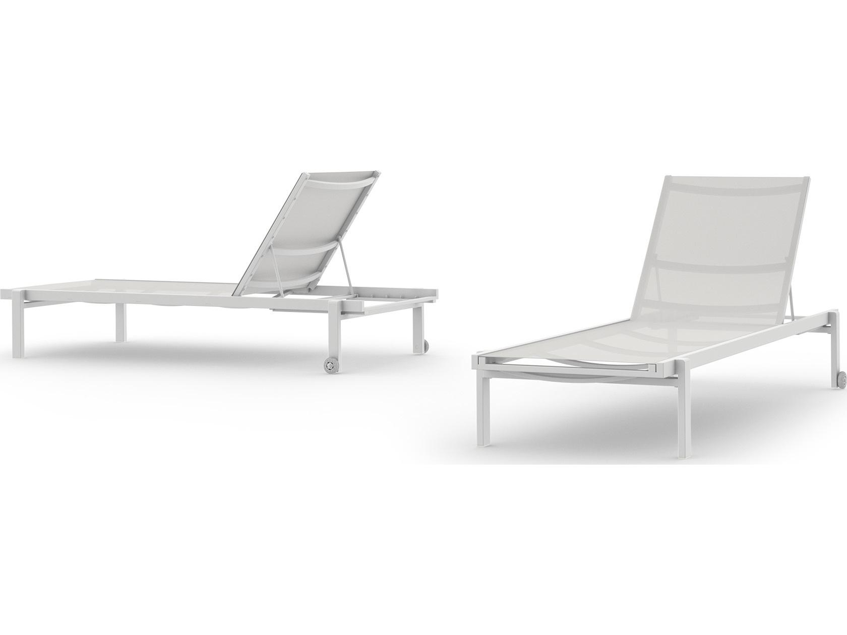 MamaGreen Allux Aluminum Sling Stackable Outdoor Chaise Lounge