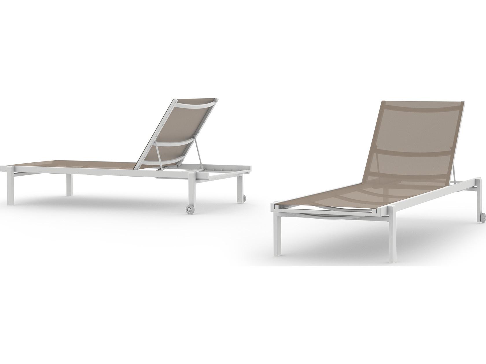 MamaGreen Allux Aluminum Sling Stackable Outdoor Chaise Lounge