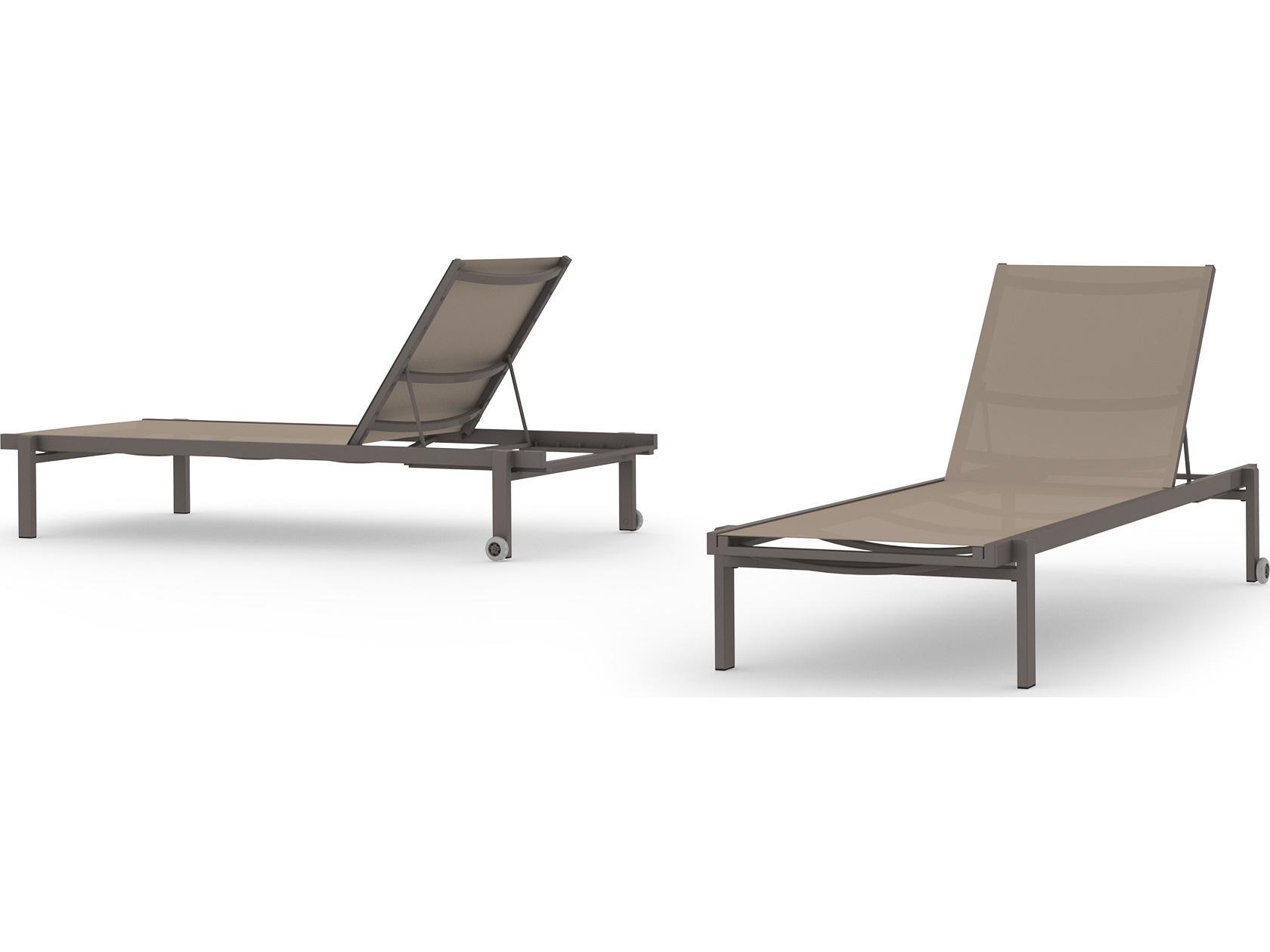 MamaGreen Allux Aluminum Sling Stackable Outdoor Chaise Lounge