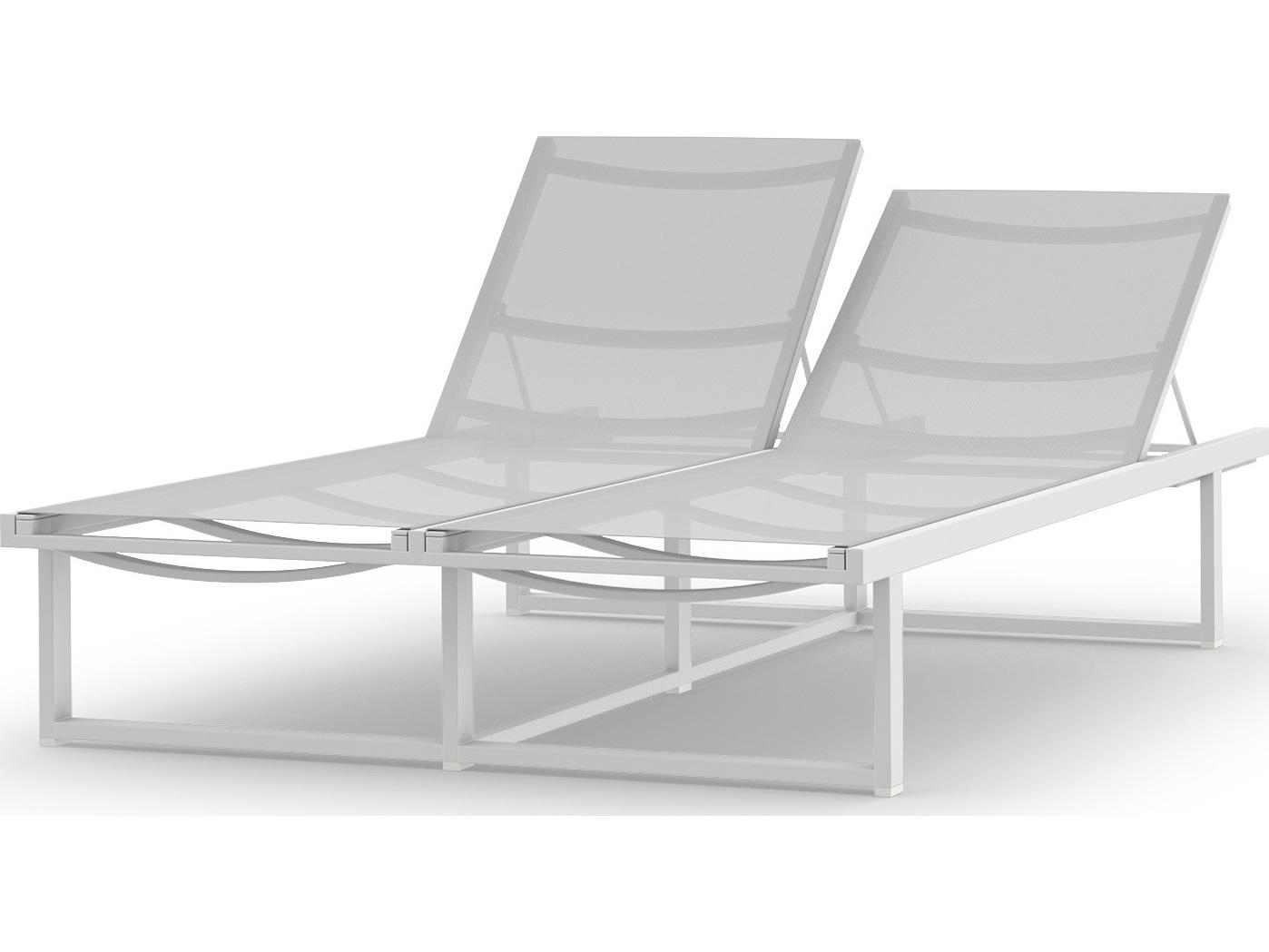 MamaGreen Allux Aluminum Sling Double Patio Chaise Lounge