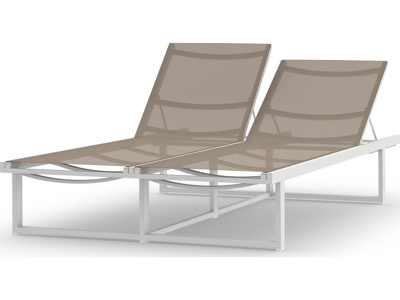 MamaGreen Allux Aluminum Sling Double Patio Chaise Lounge