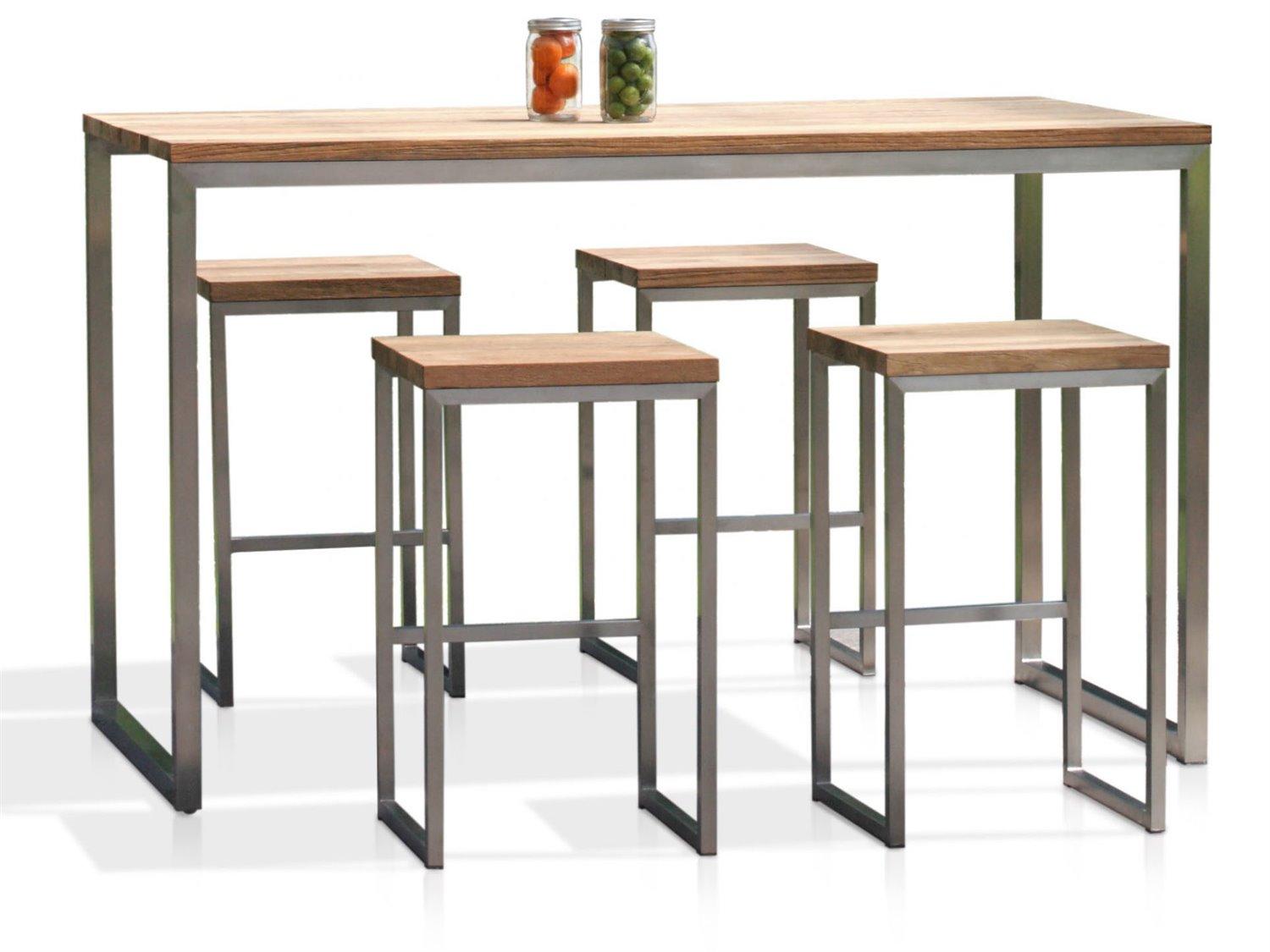 MamaGreen Oko Steel Teak Bar Set