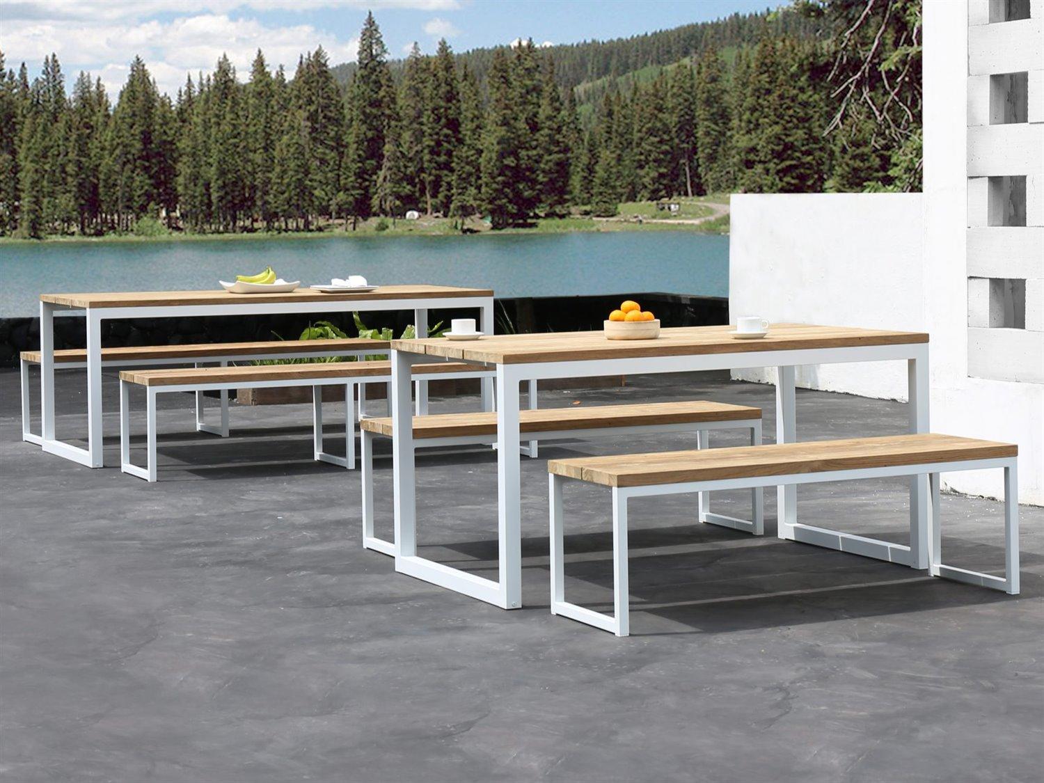 MamaGreen Oko Steel Teak Outdoor Dining Set