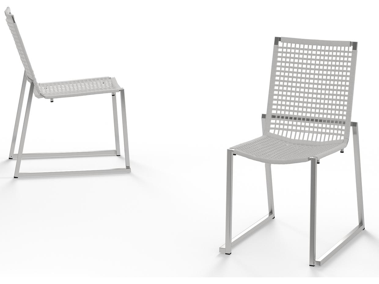 MamaGreen Olaf Stainless Steel Wicker Patio Dining Side Chair