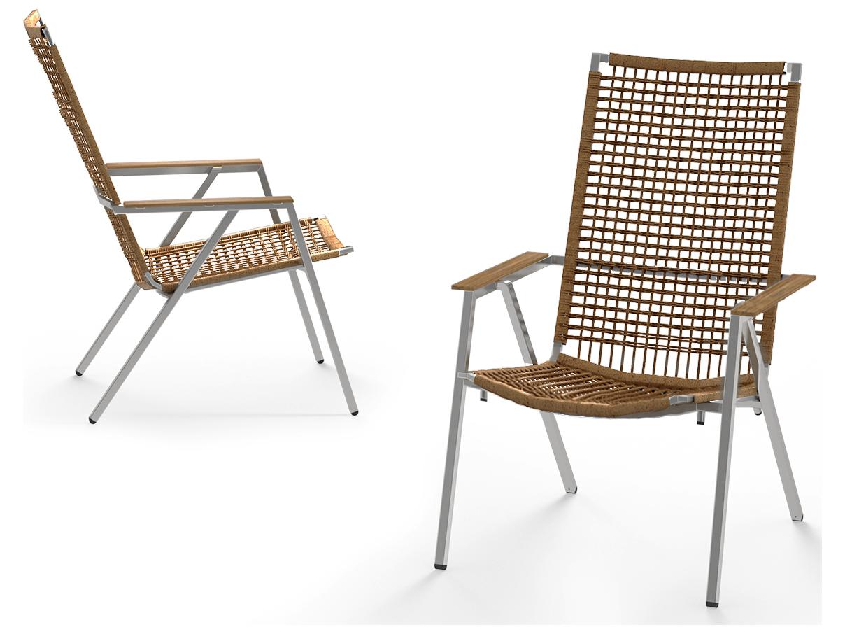 MamaGreen Olaf Stainless Steel Wicker Easy Outdoor Lounge Chair