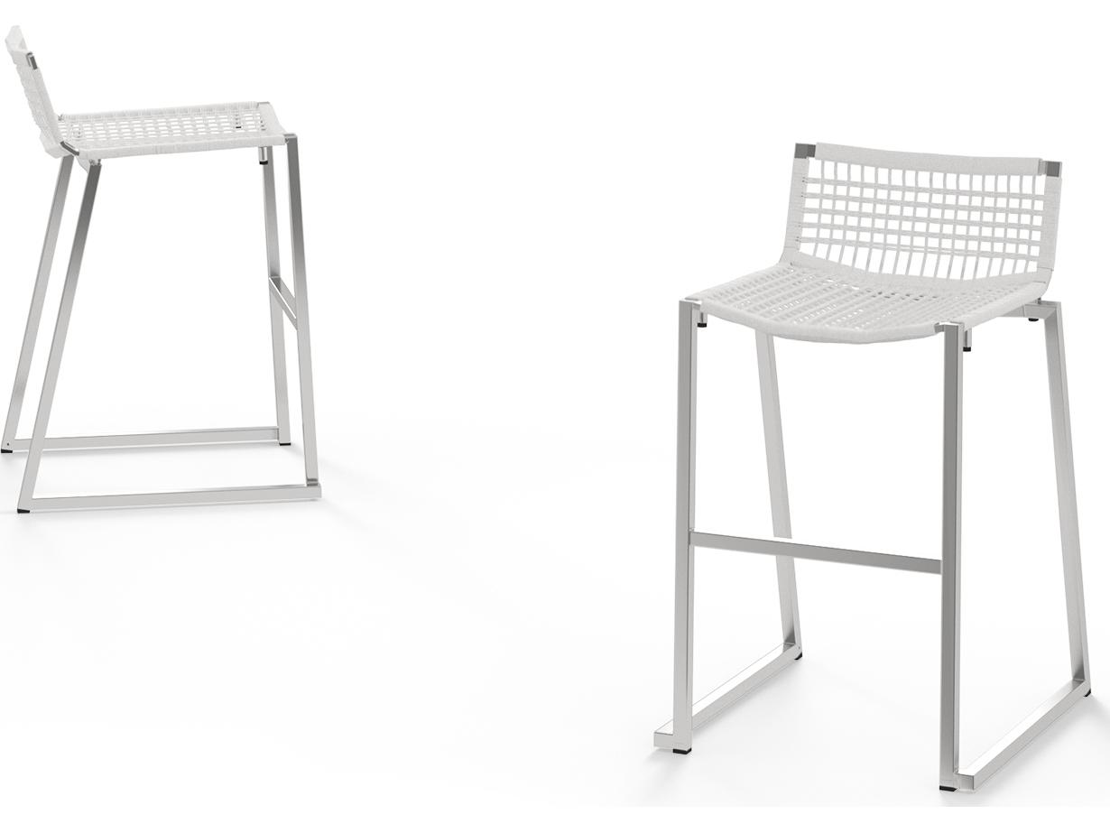 MamaGreen Olaf Stainless Steel Wicker Armless Patio Counter Chair