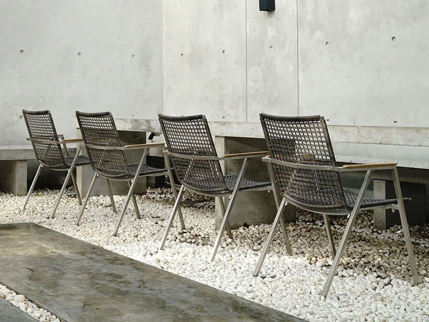 MamaGreen Olaf Stainless Steel Wicker Outdoor Dining Chair Set