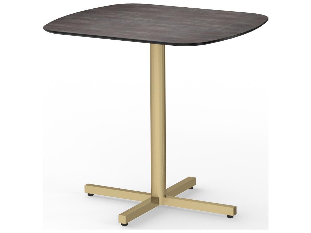 MamaGreen Zupy Steel Square Outdoor Patio Bistro Table with HPL Top