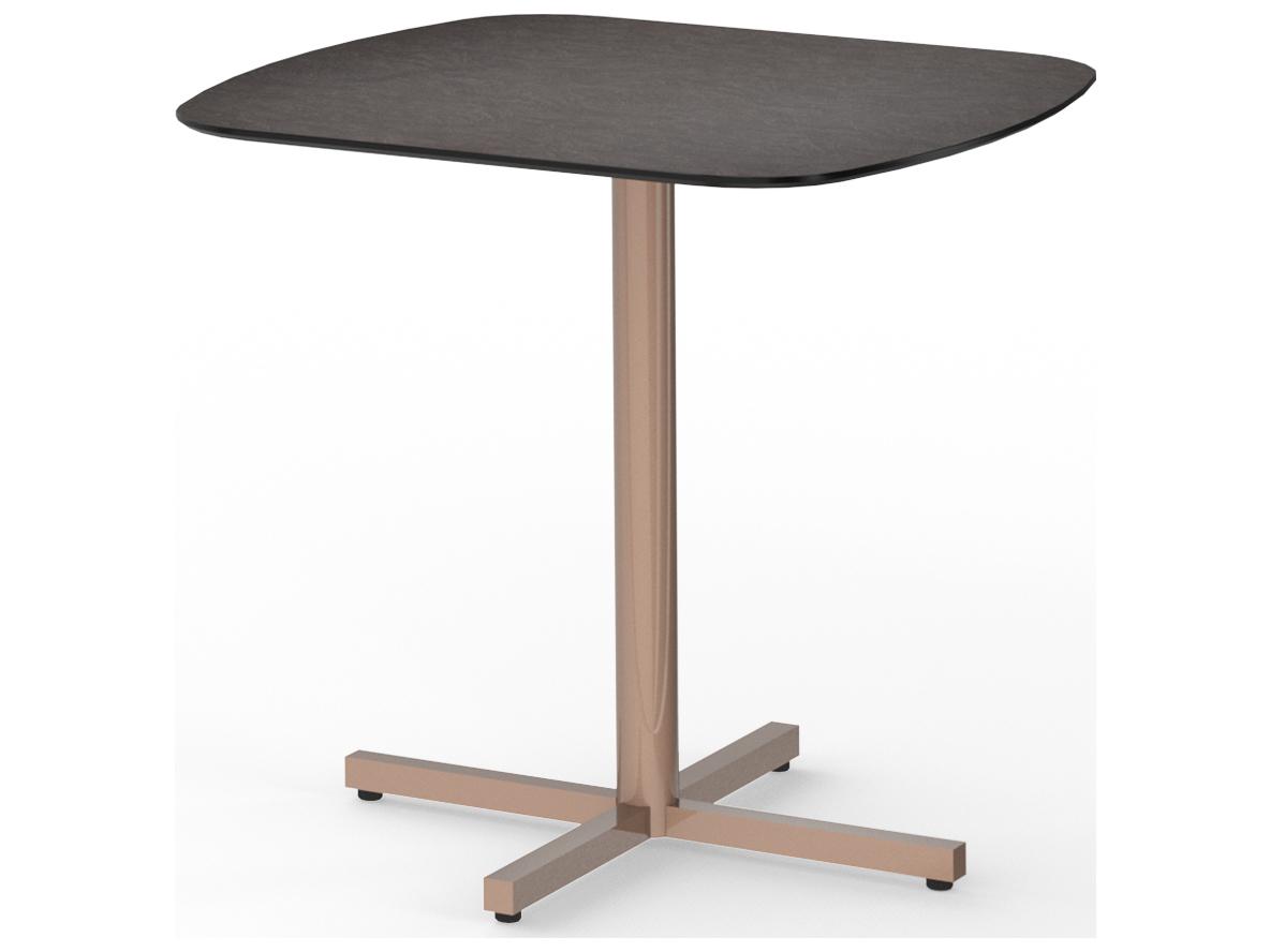 MamaGreen Zupy Steel Square Outdoor Patio Bistro Table with HPL Top