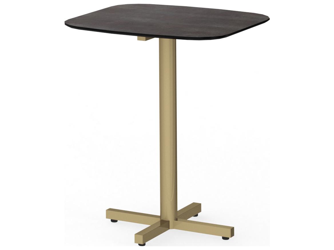 MamaGreen Zupy Steel Square Patio Bistro Table with HPL Top