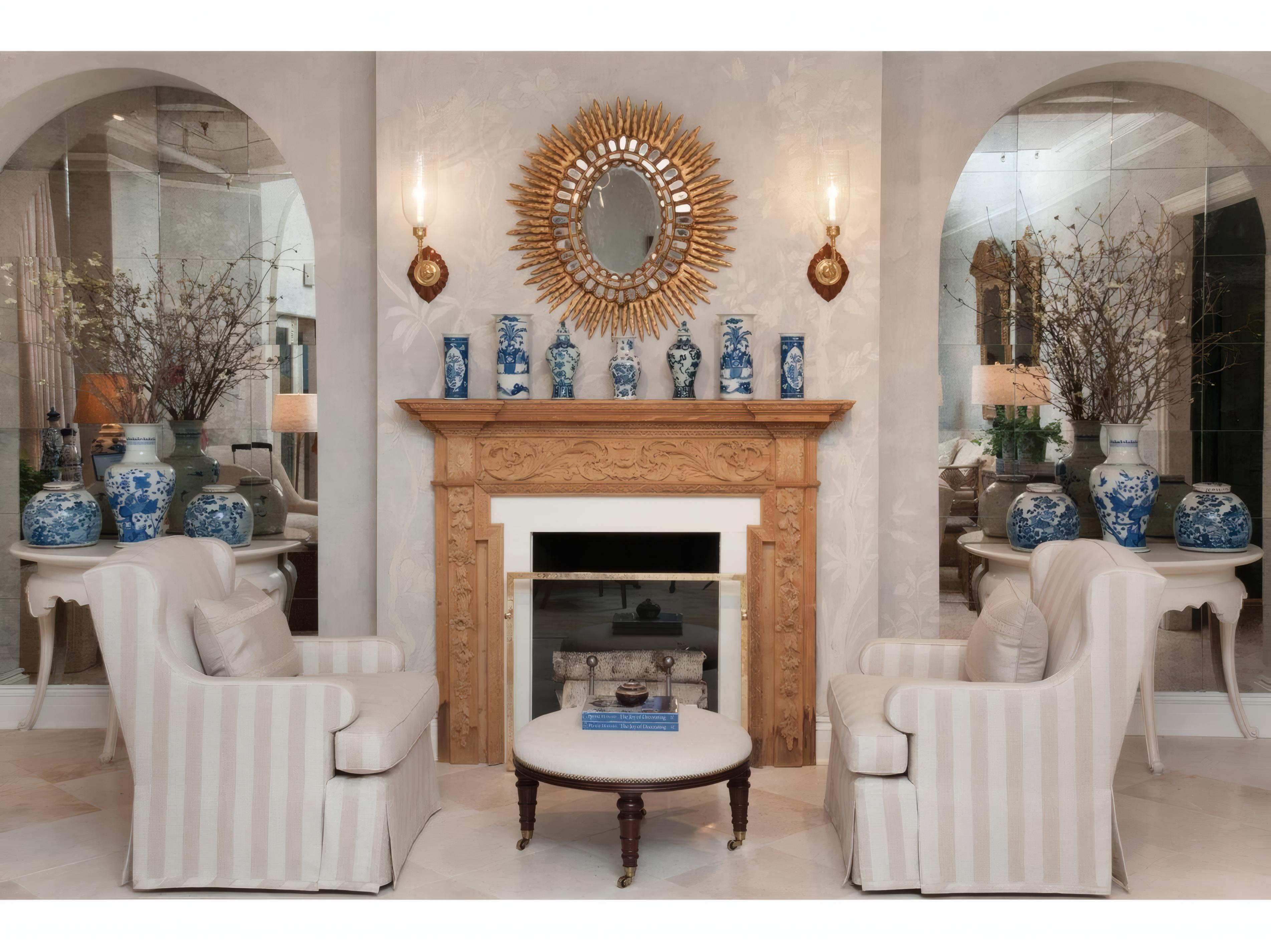 Mr. & Mrs. Howard Ring Black Upholstered Ottoman