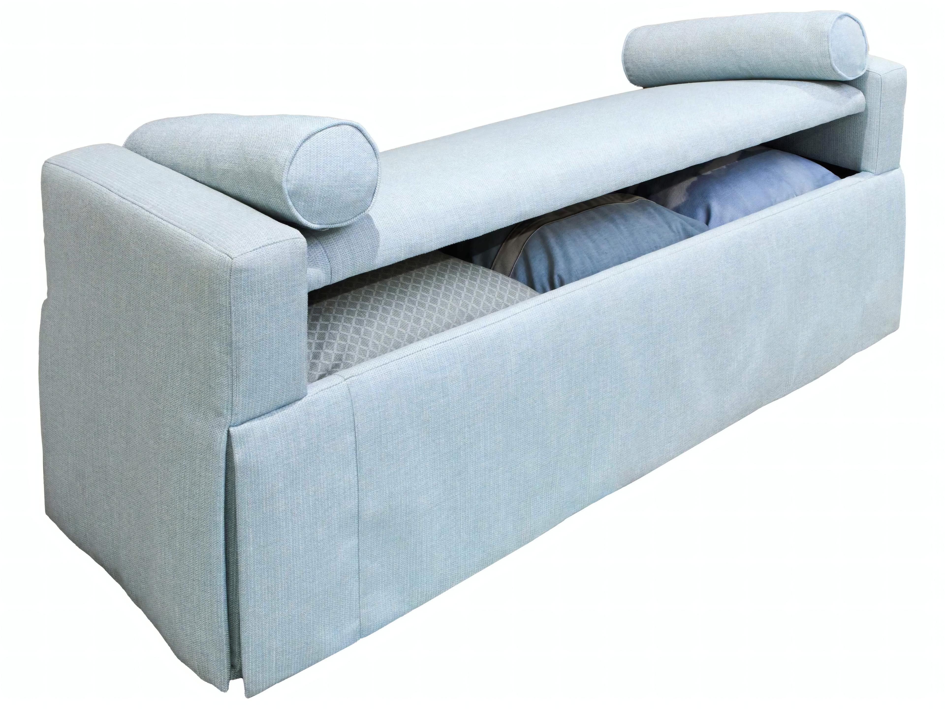 Mr. & Mrs. Howard Donna Blue Upholstered Accent Bench