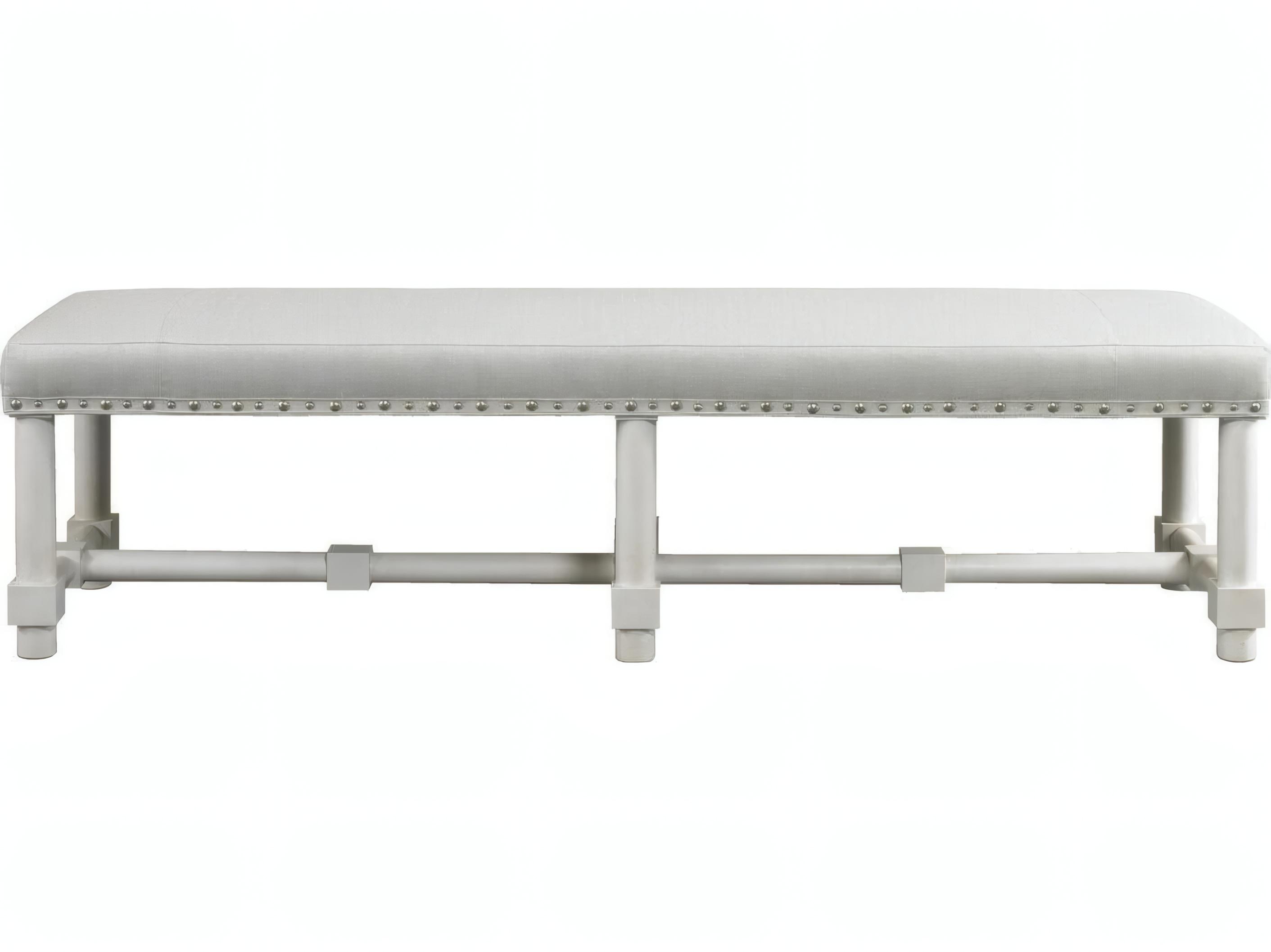 Mr. & Mrs. Howard Square Beige Upholstered Accent Bench