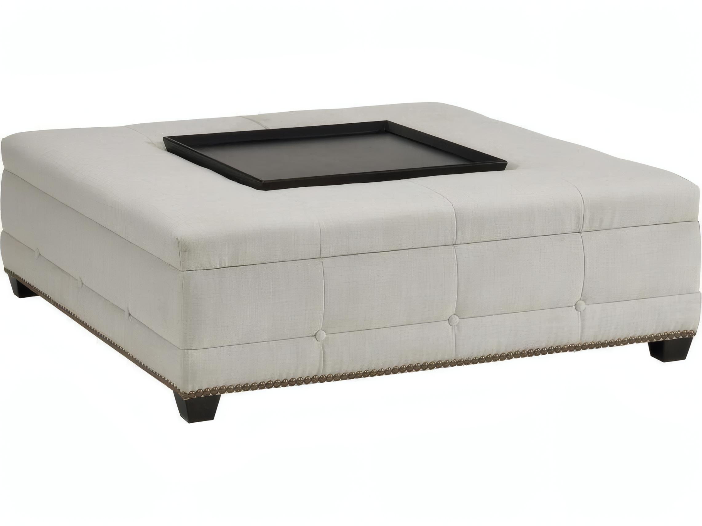 Mr. & Mrs. Howard Avino Beige Upholstered Ottoman
