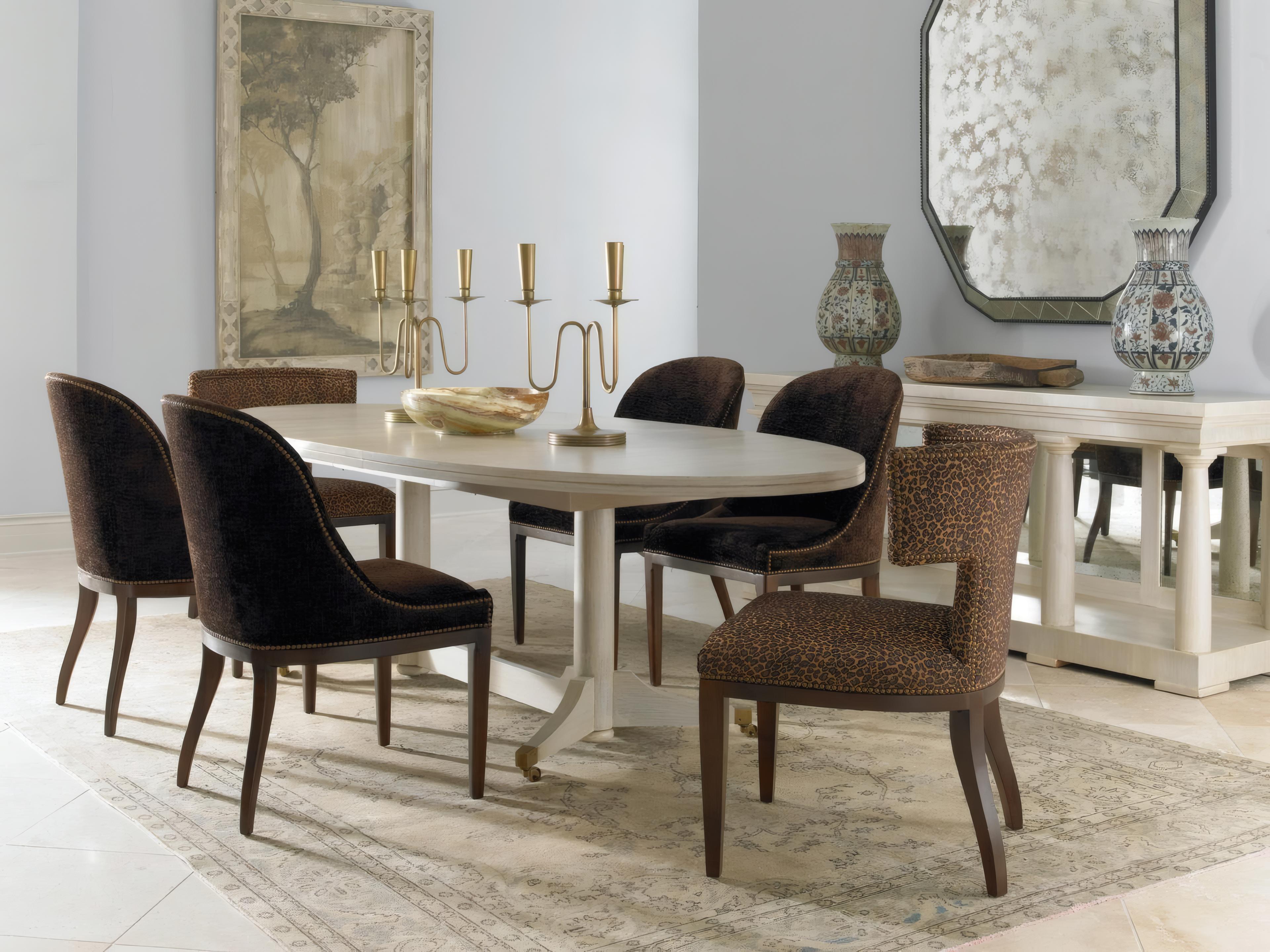 Mr. & Mrs. Howard Maurice Hardwood Black Upholstered Armless Dining Chair