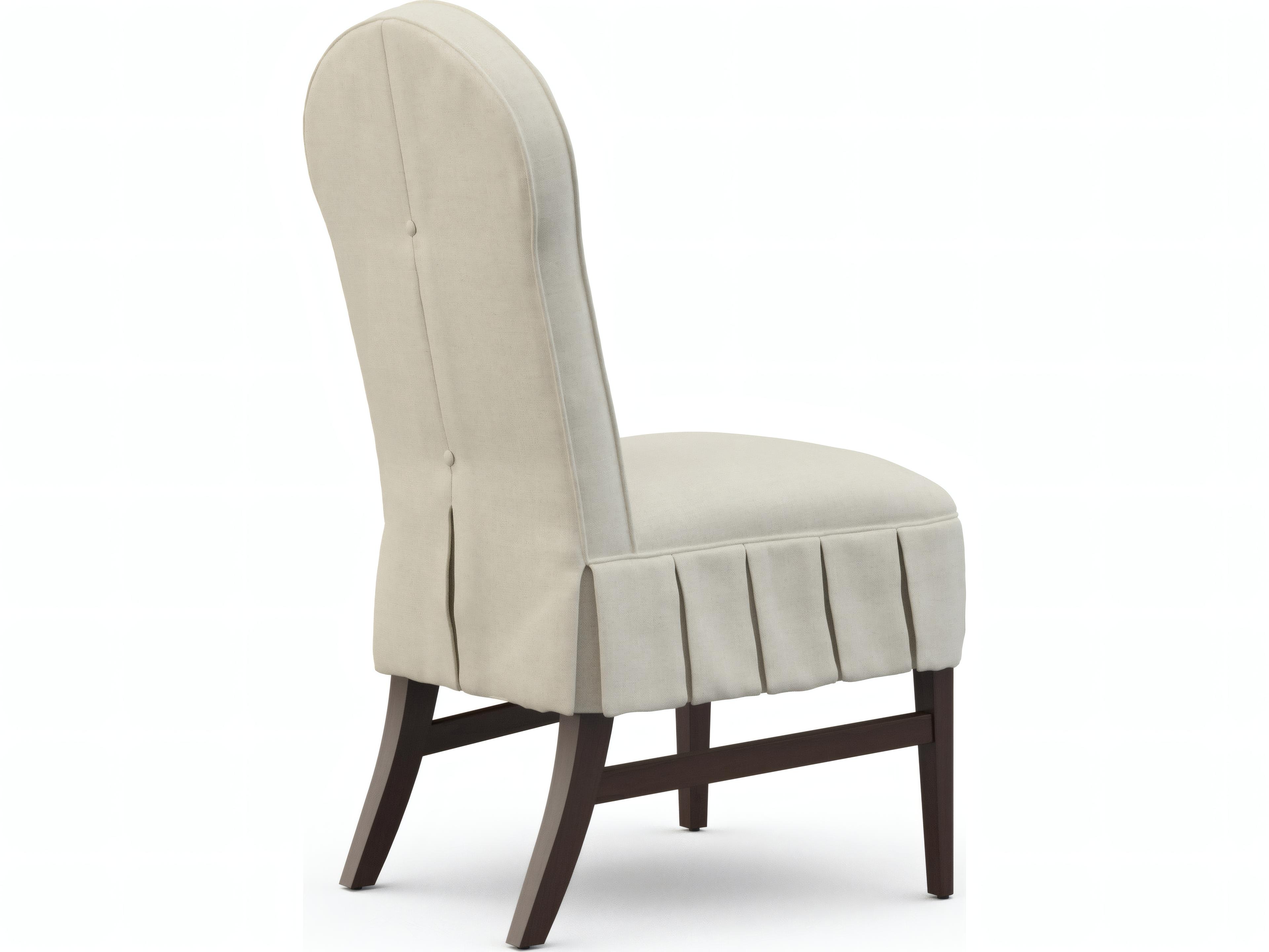 Mr. & Mrs. Howard May Hardwood Black Upholstered Armless Dining Chair