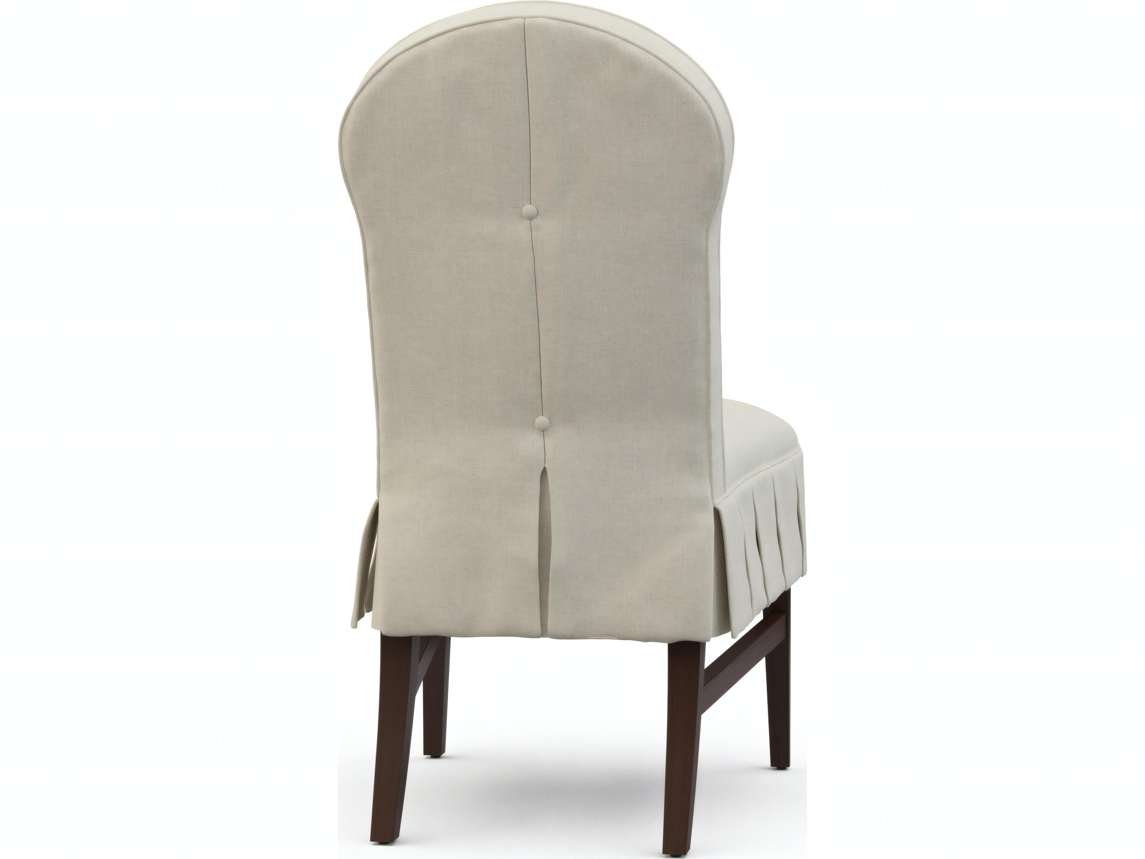Mr. & Mrs. Howard May Hardwood Black Upholstered Armless Dining Chair